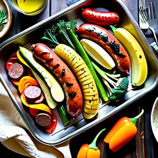 The "Everything" Sheet Pan Sausage and Veggies.