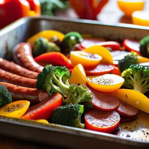 The "I Forgot to Grocery Shop" Sausage and Veggie Toss.