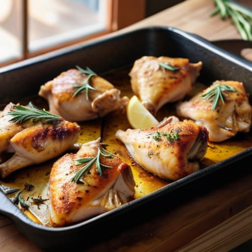Lemon-Garlic Chicken with Roasted Root Veggies.