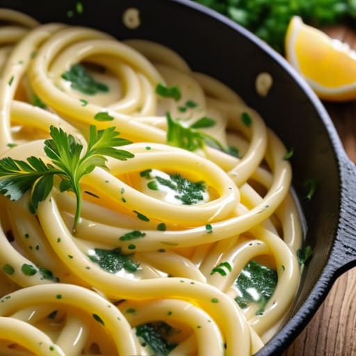 One-Pot Creamy Lemon Pasta in pan.