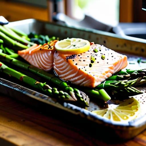 Sheet Pan Salmon and Greens recipe.
